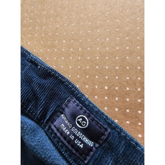 AG Adriano Goldschmied The Stevie Slim Straight Green Corduroy Pants 31x31 Men's - Picture 5 of 12